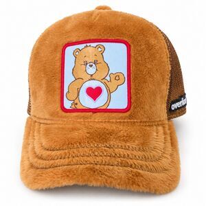 Overlord x Care Bears Tender Heart Bear Fuzzy Trucker Hat Brown OS